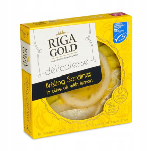 Brisling Sardynki W Oliwie Lemon - Riga Gold 120g