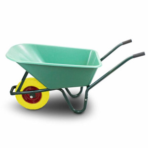 Taczka Ogrodowa Taczki Ogrodowe 100l 250kg Misa Pvc Żółte Koło Pu