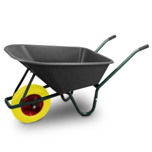 Taczka Ogrodowa Taczki Ogrodowe 100l 250kg Misa Pvc Żółte Koło Pu
