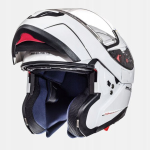 Mt Kask Szczękowy Flip-up Atom Solid Pearl Whit Xs