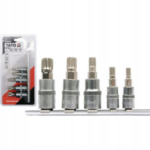 Yato Zestaw Nasadek Spline 1/4 3/8 M5-m12 Yt-04360