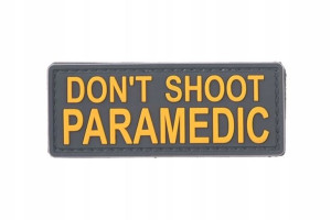 Naszywka 3D - DON'T SHOOT PARAMEDIC - żółta