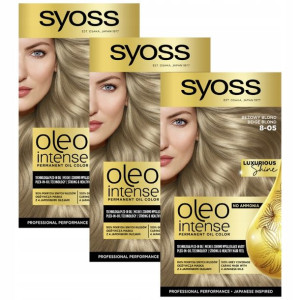 Syoss Oleo Farba do Włosów 8-05 Beżowy Blond x3