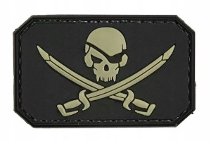 Naszywka 3D – Pirate Skull - czarna