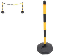 SŁUPEK wygrodzeniowy BLOKUJĄCY drogowy 90 cm żółty