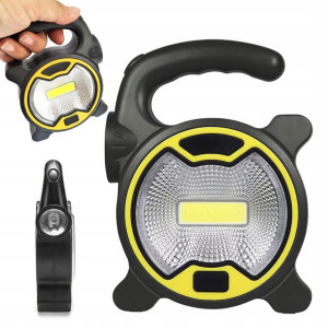 Mocna Lampa Latarka Warsztatowa Led Cob Z Uchwytem