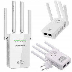 Wzmacniacz Sygnału Wifi Repeater 300mb/s Wps Mocny