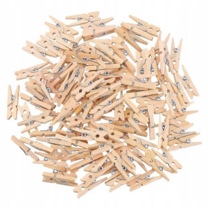 Klamerki Drewniane Mini Spinacze 2,5 Cm 100 Sztuk