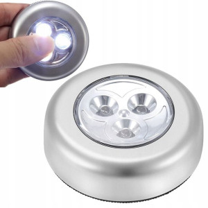 Lampka Dotykowa Samoprzylepna Na Baterie 3 Led