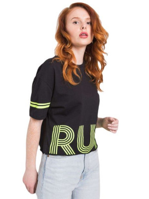 Czarny t-shirt bawełniany z napisem L