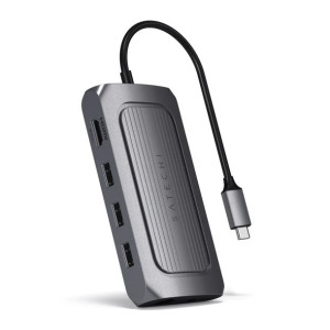 Satechi Multiport USB4 Adapter USB-C, 3x USB-A, 8K HDMI, Ethernet, Micro/SD
