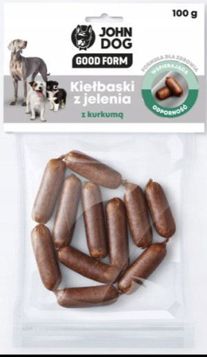 John Dog Good Form kiełbaski z jelenia z Kurkumą
