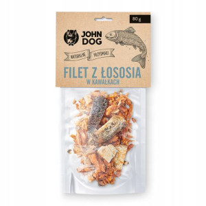 John Dog Gryzaki Naturalne FIlety z Łososia 80g