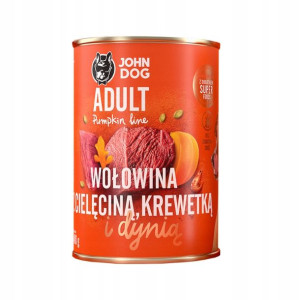 John Dog Wołowina z Cielęciną, krewetkami 400g