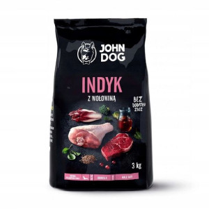 John Dog Adult Indyk z wołowiną 3 kg