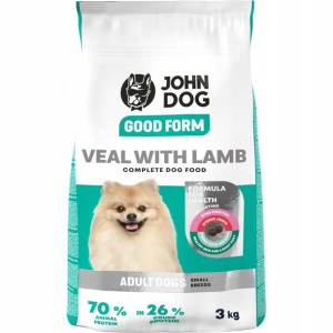 John Dog Good Form Cielęcina z Jagniecina Małe 3KG