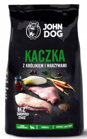 John Dog PREMIUM Kaczka z Królikiem 3kg