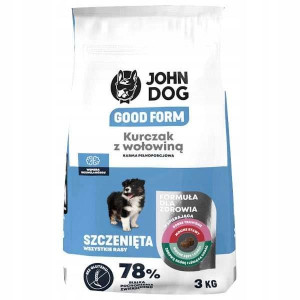 John Dog Kurczak Z Wołowiną Dla Szczeniaka 3 Kg