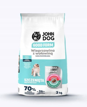 John Dog Szczeniak wieprzowina z wołowiną 3 kg
