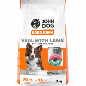 John Dog Good Form Cielęcina z Jagnięciną 3KG Ś/D
