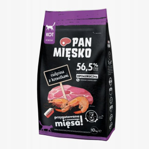 Pan Mięsko Cielęcina z Krewetkami S 10kg Dla Kota