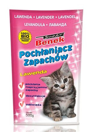 BENEK Pochłaniacz zapachów 450g - lawendowy