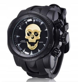 Zegarek Męski Klasyczny Skull Czaszka Modny Ghost