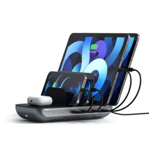 Satechi Dock5 Stacja Ładująca do 5 Urządzeń 2x USB-C, 2x USB-A, QI Wireless