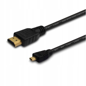 Kabel SAVIO cl-39 HDMI M - Micro HDMI M 1m czarny