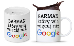 Zestaw Dla Barmana Na Prezent Kubek + Skarbonka