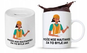 Zestaw Dla Budowlańca Fachowca Kubek + Skarbonka