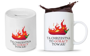 Zestaw Dla Chrzestnego Kubek + Skarbonka Prezent
