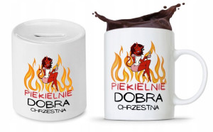 Zestaw Dla Chrzestnego Kubek + Skarbonka Prezent