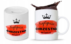 Zestaw Dla Chrzestnego Kubek + Skarbonka Prezent