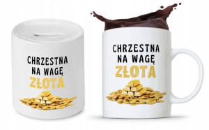 Zestaw Dla Chrzestnego Kubek + Skarbonka Prezent