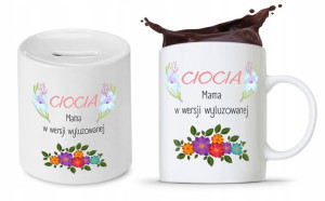 Zestaw Dla Cioci Prezent Kubek + Skarbonka