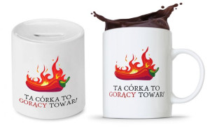 Zestaw Dla Córki Prezent Kubek + Skarbonka