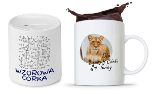 Zestaw Dla Córki Prezent Kubek + Skarbonka