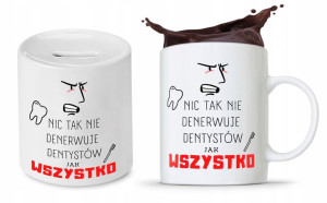 Zestaw Dla Dentysty Stomatologa Kubek + Skarbonka