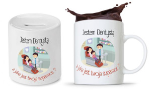 Zestaw Dla Dentysty Stomatologa Kubek + Skarbonka
