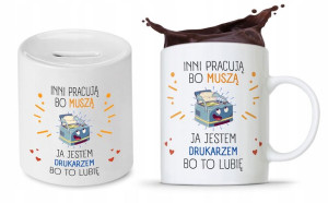 Zestaw Dla Drukarza Kubek + Skarbonka Prezent