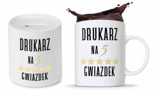 Zestaw Dla Drukarza Kubek + Skarbonka Prezent