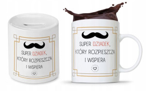 Zestaw Dla Dziadka Dzień Dziadka Kubek + Skarbonka