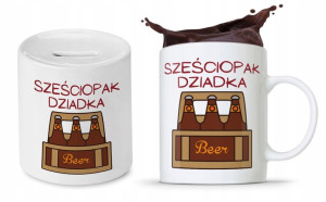 Zestaw Dla Dziadka Dzień Dziadka Kubek + Skarbonka