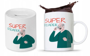 Zestaw Dla Dziadka Dzień Dziadka Kubek + Skarbonka
