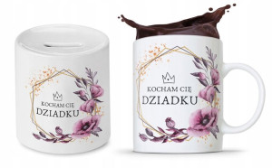 Zestaw Dla Dziadka Dzień Dziadka Kubek + Skarbonka