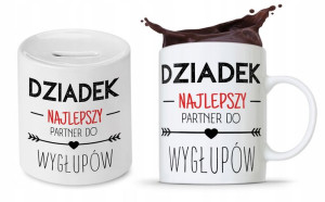 Zestaw Dla Dziadka Dzień Dziadka Kubek + Skarbonka