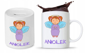 Zestaw Dla Dzieci Syna Córki Kubek + Skarbonka
