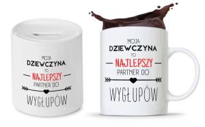 Zestaw Dla Dziewczyny Prezent Kubek + Skarbonka