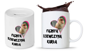 Zestaw Dla Dziewczyny Prezent Kubek + Skarbonka